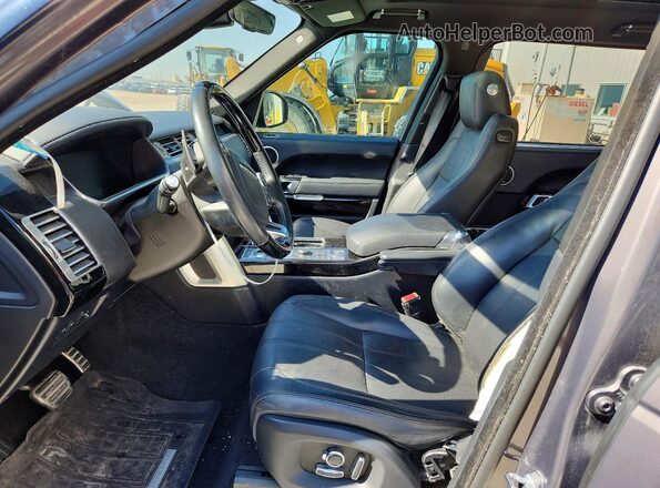 SALGS5FE8HA367302 2017 LAND ROVER RANGE Gray წინა სალონის ხედი
