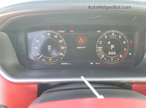 SALGV5RE3KA520727 2019 LAND ROVER RANGE White Vista del cuadro de instrumentos