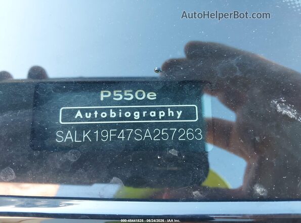 SALK19F47SA257263 2025 LAND ROVER RANGE ROVER Black 