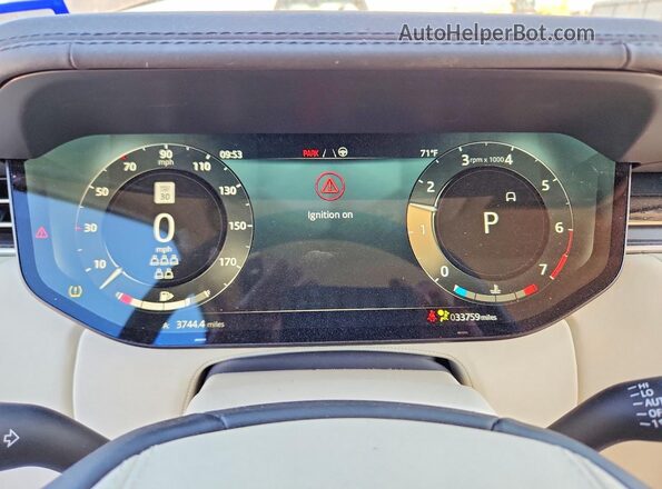 SALKPBFU2PA083342 2023 LAND ROVER RANGE Tan Вид щитка приладів