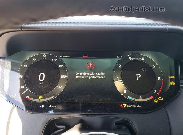 SALKVBE79PA041476 2023 LAND ROVER RANGE Угольный Вид щитка приборов
