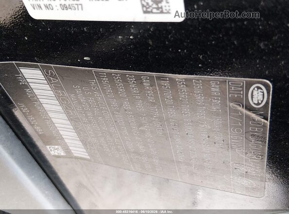 SALRG2RV2KA094577 2019 LAND ROVER DISCOVERY Black Շարժիչի բաժամունքի տեսք