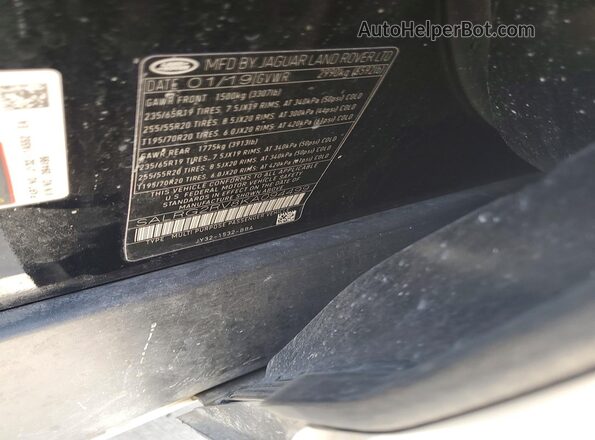 SALRG2RV8KA094499 2019 LAND ROVER DISCOVERY Black VIN կոդի պիտակի տեսք