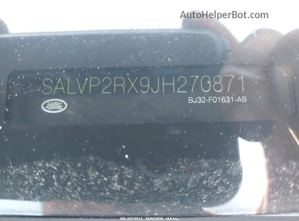 SALVP2RX9JH270871 2018 LAND ROVER RANGE ROVER EVOQUE Black 