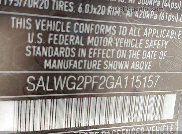 SALWG2PF2GA115157 2016 LAND ROVER RANGE ROVER SPORT Blue Vista del compartimento del motor