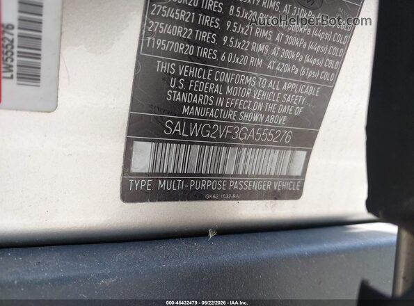 SALWG2VF3GA555276 2016 LAND ROVER RANGE ROVER SPORT Pewter Вид підкапотного простору