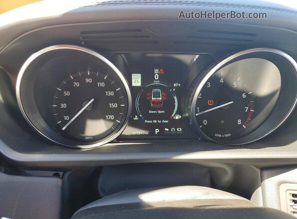 SALWR2PF3GA590777 2016 LAND ROVER RANGE Gray Instrument cluster view