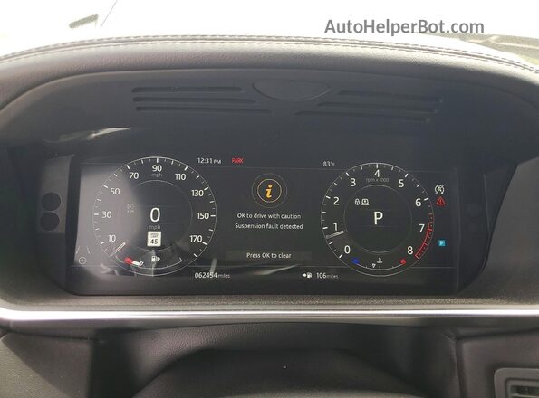 SALWR2RE4KA853842 2019 LAND ROVER RANGE Black Instrument cluster view