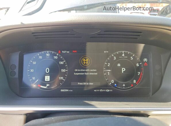 SALWR2RE6KA838274 2019 LAND ROVER RANGE Blue ხელსაწყოთა პანელის ხედი