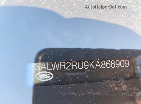 SALWR2RU9KA868909 2019 LAND ROVER RANGE White 