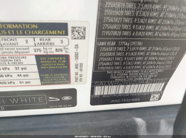 SALWR2RV2JA401032 2018 LAND ROVER RANGE ROVER SPORT White Engine compartment view
