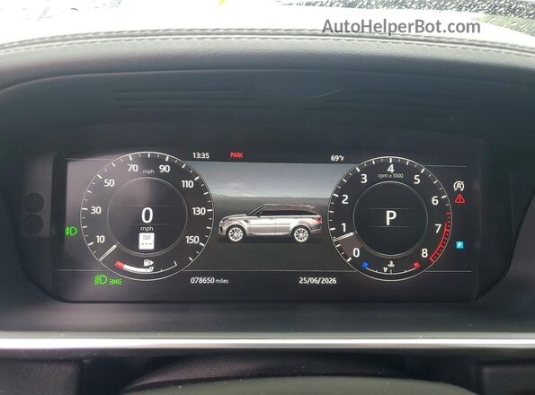 SALWR2RV5JA194944 2018 LAND ROVER RANGE Blue ხელსაწყოთა პანელის ხედი