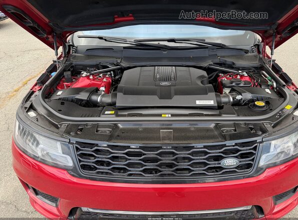 SALWR2SE5LA730398 2020 LAND ROVER RANGE ROVER SPORT Maroon Vista del compartimento del motor