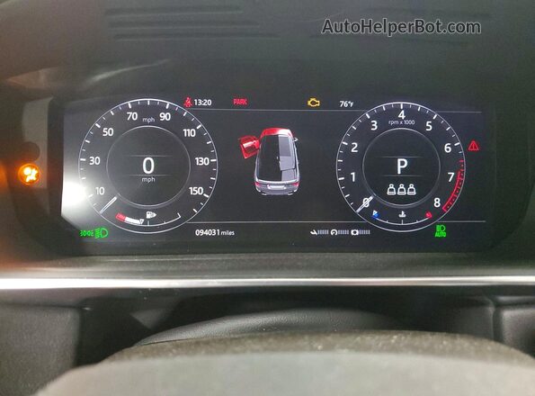SALWR2SU1MA750608 2021 LAND ROVER RANGE Gray Instrument cluster view