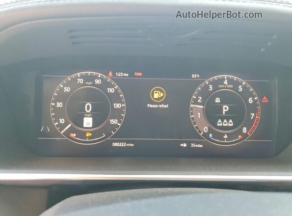 SALWR2SU3LA735087 2020 LAND ROVER RANGE Burgundy Вид щитка приладів