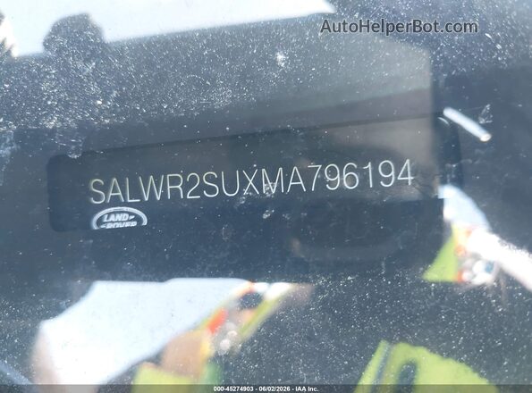 SALWR2SUXMA796194 2021 LAND ROVER RANGE ROVER SPORT Silver 