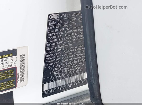 SALWR2VF8GA556871 2016 LAND ROVER RANGE ROVER SPORT White 