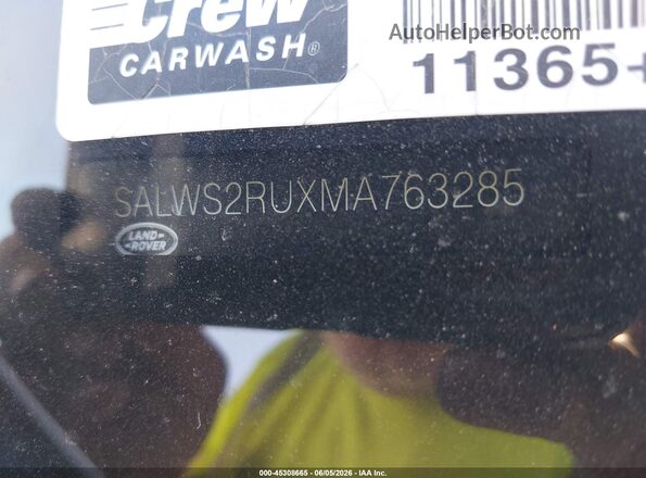 SALWS2RUXMA763285 2021 LAND ROVER RANGE ROVER SPORT White ძრავის განყოფილების ხედი