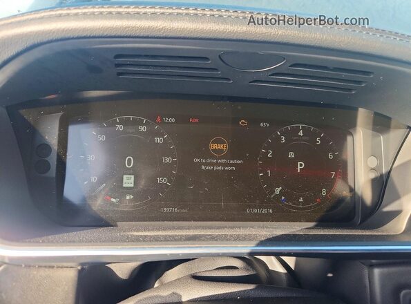 SALWS2SU5KA874558 2019 LAND ROVER RANGE Gray Սարքավորումների վահանակի տեսք