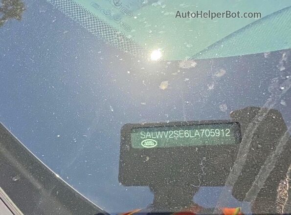 SALWV2SE6LA705912 2020 LAND ROVER RANGE Silver 