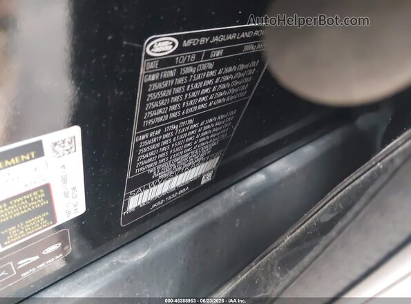 SALWV2SV1KA421246 2019 LAND ROVER RANGE ROVER SPORT Black Engine compartment view