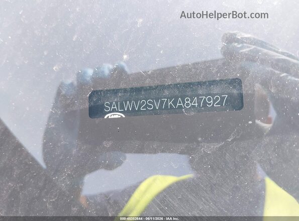 SALWV2SV7KA847927 2019 LAND ROVER RANGE ROVER SPORT Черный Вид подкапотного пространства