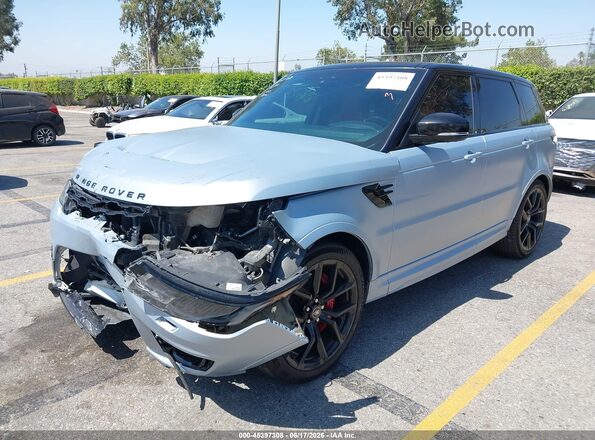SALWZ2RE6NA235345 2022 LAND ROVER RANGE ROVER SPORT Light Blue Передня ліва чверть
