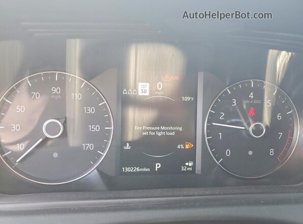SALYK2EX1LA253947 2020 LAND ROVER RANGE White ხელსაწყოთა პანელის ხედი