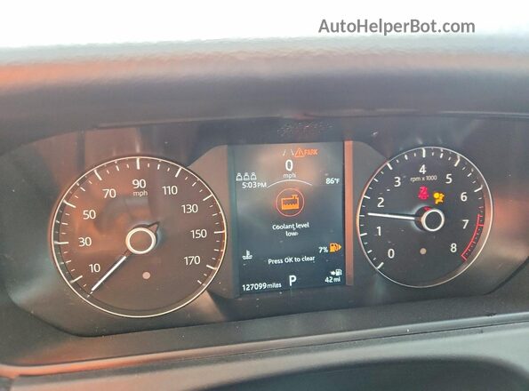 SALYK2EX6LA273434 2020 LAND ROVER RANGE White ხელსაწყოთა პანელის ხედი
