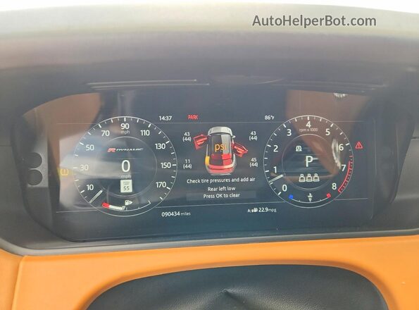 SALYL2EV9KA791094 2019 LAND ROVER RANGE Black Vista del cuadro de instrumentos
