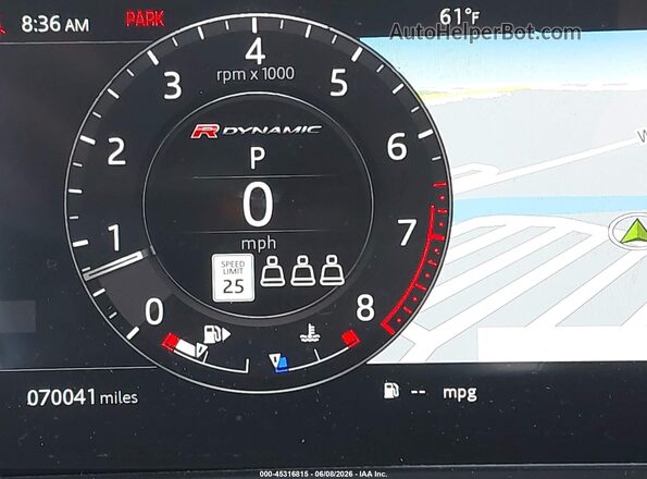 SALYL2EX1KA780382 2019 LAND ROVER RANGE ROVER VELAR White 