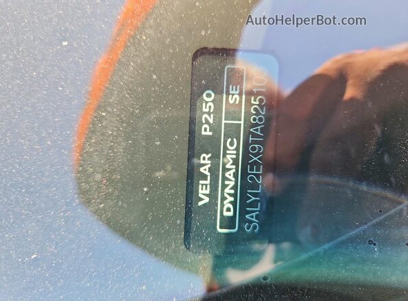 SALYL2EX9TA825103 2026 LAND ROVER RANGE Gray VIN կոդի պիտակի տեսք