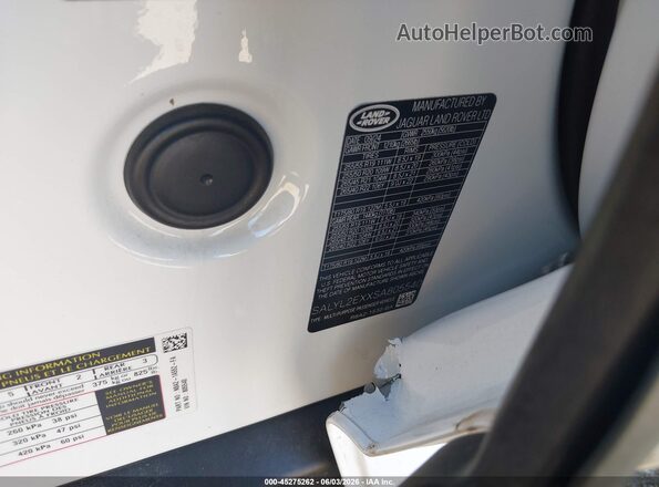 SALYL2EXXSA805540 2025 LAND ROVER RANGE ROVER VELAR Белый Вид подкапотного пространства