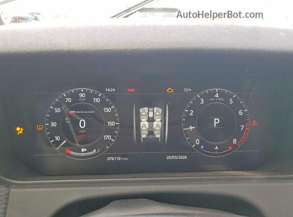 SALYL2RVXJA758193 2018 LAND ROVER RANGE White Widok zestawu wskaźników