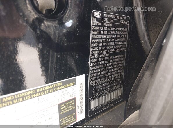 SALYL2RX6JA773307 2018 LAND ROVER RANGE ROVER VELAR Black Շարժիչի բաժամունքի տեսք