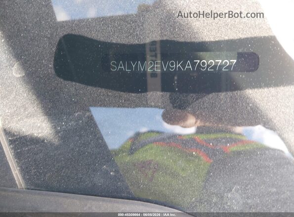 SALYM2EV9KA792727 2019 LAND ROVER RANGE ROVER VELAR Black Vista del compartimento del motor