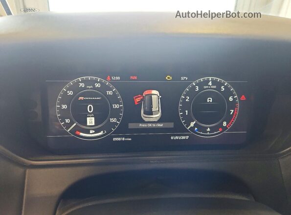 SALYM2RX4JA741906 2018 LAND ROVER RANGE White Սարքավորումների վահանակի տեսք