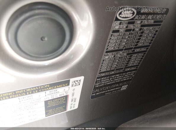 SALYT2EU5PA363537 2023 LAND ROVER RANGE ROVER VELAR Brown Vista del compartimento del motor