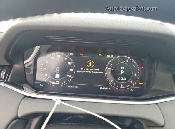 SALZJ2FX4LH059362 2020 LAND ROVER RANGE White ხელსაწყოთა პანელის ხედი