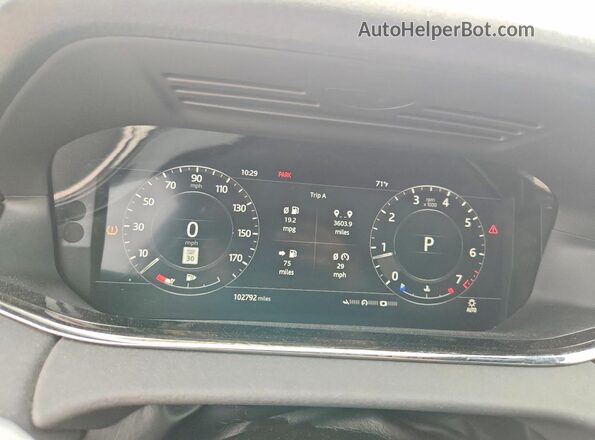 SALZL2GX9LH083729 2020 LAND ROVER RANGE White Widok zestawu wskaźników
