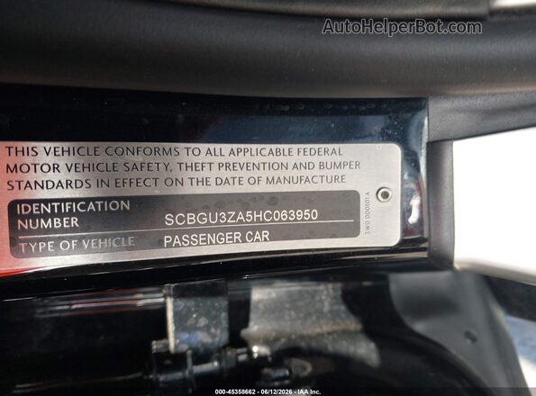 SCBGU3ZA5HC063950 2017 BENTLEY OTHER Черный Вид подкапотного пространства