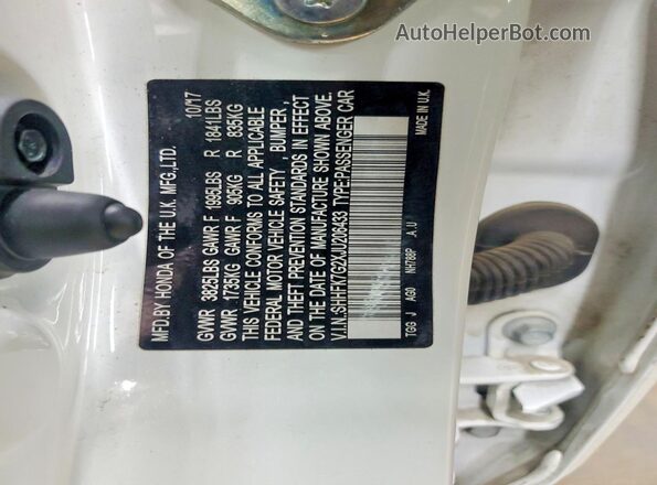 SHHFK7G2XJU206433 2018 HONDA CIVIC White Շարժիչի բաժամունքի տեսք