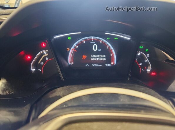 SHHFK7G45KU215835 2019 HONDA CIVIC Blue Widok zestawu wskaźników