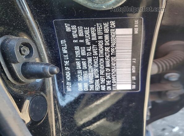 SHHFK7H26JU401282 2018 HONDA CIVIC Black ძრავის განყოფილების ხედი