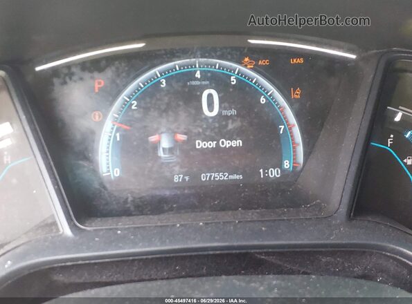 SHHFK7H37KU415802 2019 HONDA CIVIC Blue Widok tylnych siedzeń