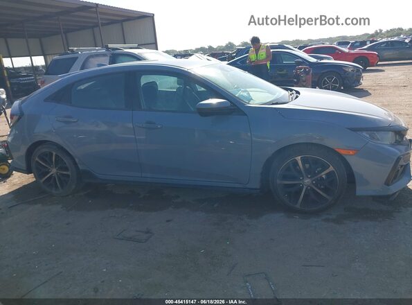 SHHFK7H40MU215680 2021 HONDA CIVIC Light Blue Вид задньої частини салону