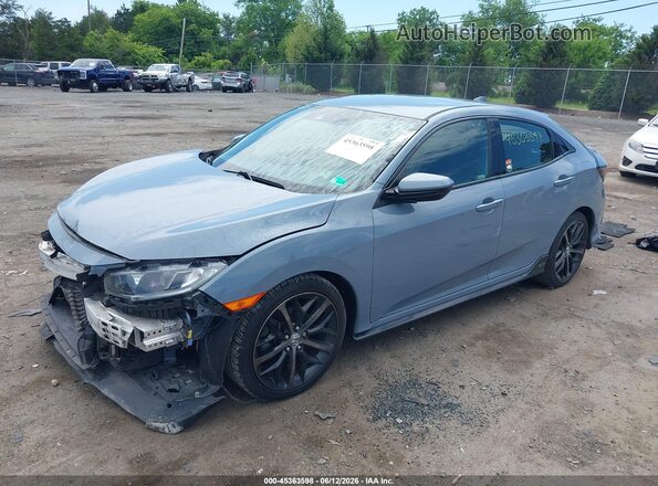 SHHFK7H40MU223973 2021 HONDA CIVIC Blue წინა მარცხენა ხედი სამი მეოთხედიდან