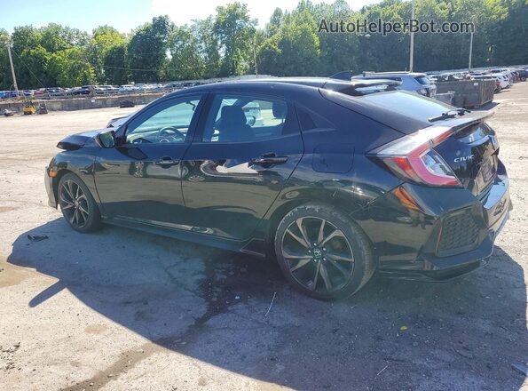 SHHFK7H41JU411686 2018 HONDA CIVIC Black Trasero izquierdo