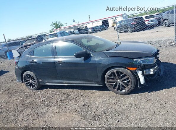 SHHFK7H43MU408146 2021 HONDA CIVIC Black Widok wnętrza z tyłu