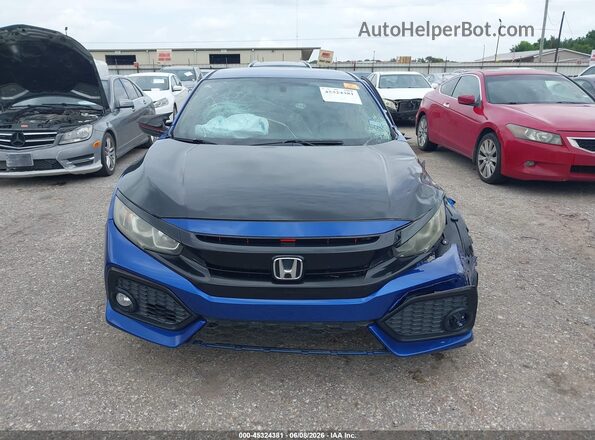 SHHFK7H46HU222218 2017 HONDA CIVIC Blue Առջևի վահանակի տեսք